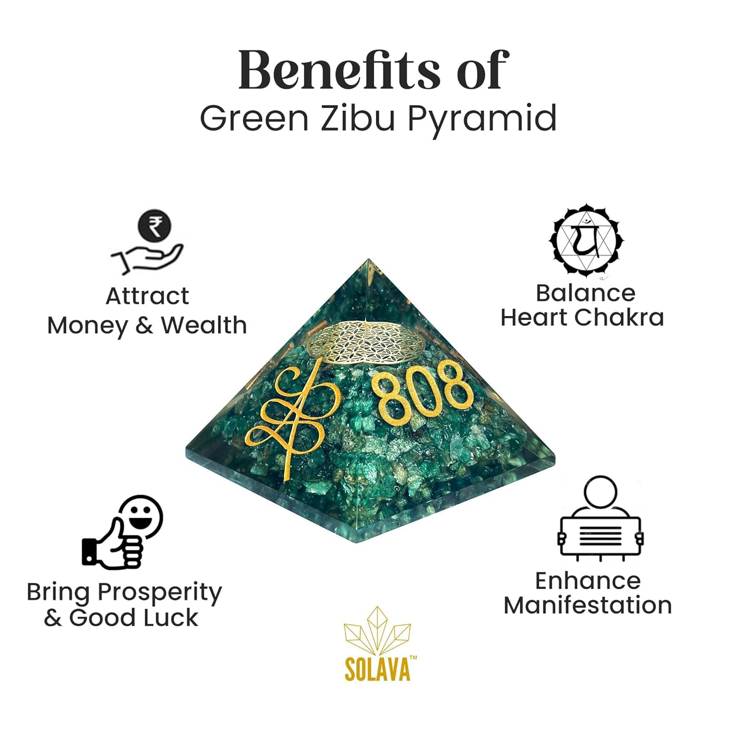 AstroTrust Green Orgonite Pyramid
