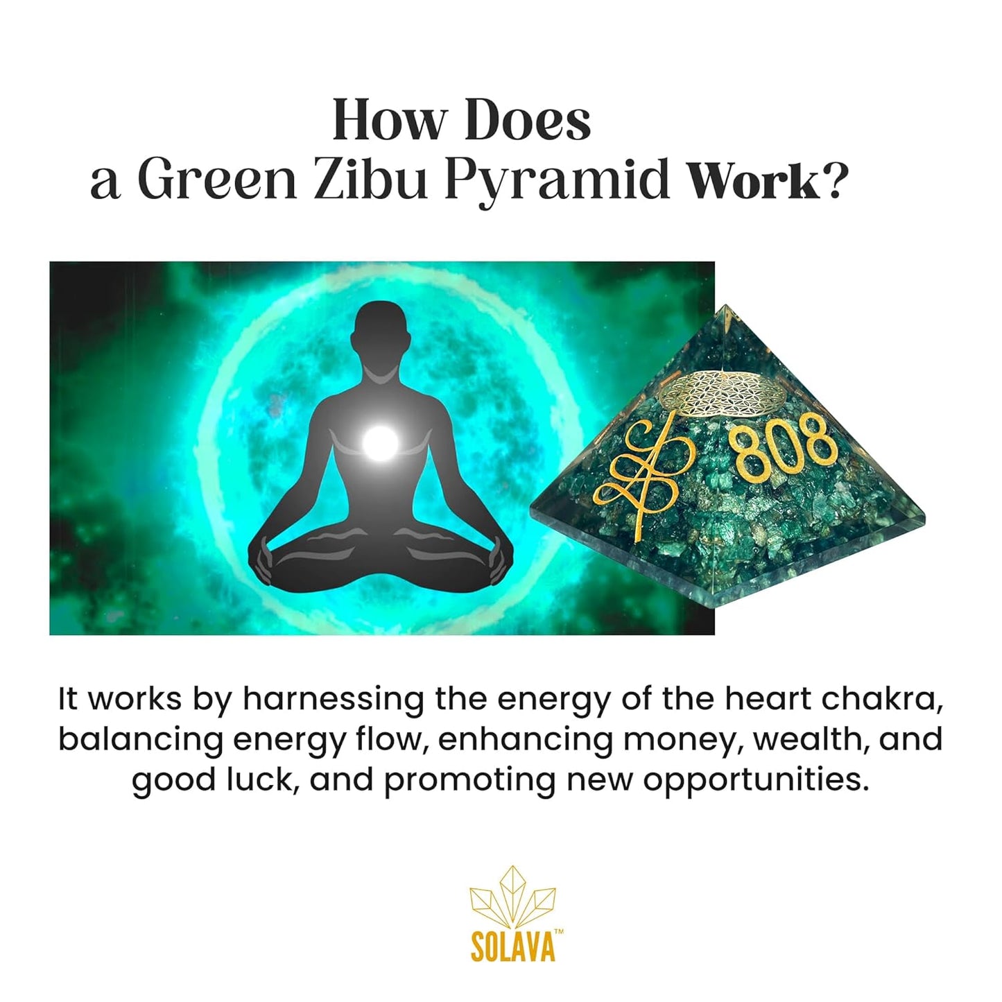 AstroTrust Green Orgonite Pyramid